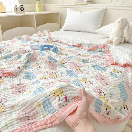 Customize muslin infant receiving blanket Gauze blanket factory Cotton muslin baby blanket manufacture in China clothingfactoryx.com14