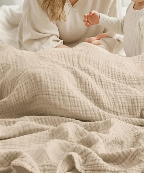 Customize muslin infant receiving blanket Gauze blanket factory Cotton muslin baby blanket manufacture in China clothingfactoryx.com1