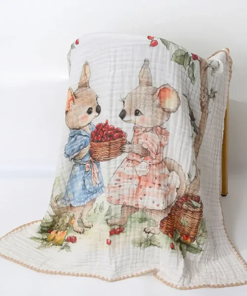 Customize muslin infant receiving blanket Gauze blanket factory Cotton muslin baby blanket manufacture in China clothingfactoryx.com25